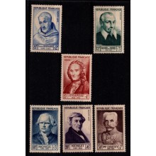 1953 - Frankrig - AFA 971-76 - Frimærker - Berømte franskmænd - Komplet sæt - Postfrisk.